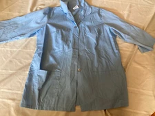 Light Blue Career Apparel Uniform Jacket Womens Sz Lg