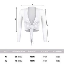 Gloop Damen Bolero Jäckchen Langarm Tops Schulterjacken Hochzeit Party M-XL