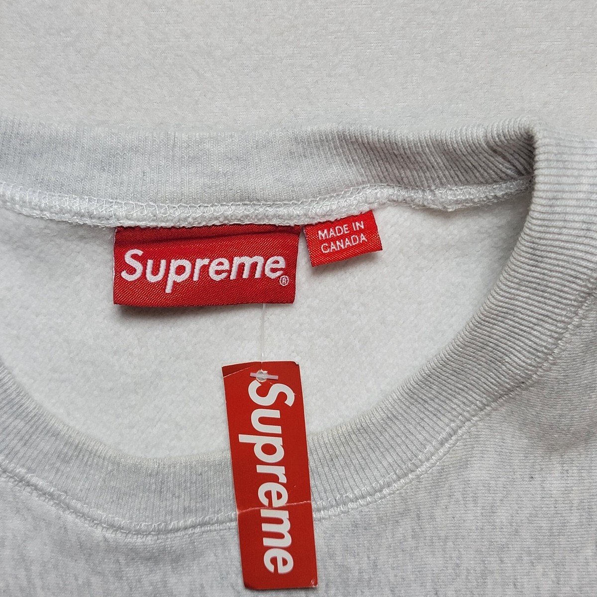 Supreme Box Logo Crewneck Heather Grey Size Large NWT Authentic | eBay