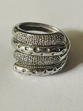 Set Of Sterling Silver and Cubic Zirconia Rings Approx 7.25 Weight- 10 Grams