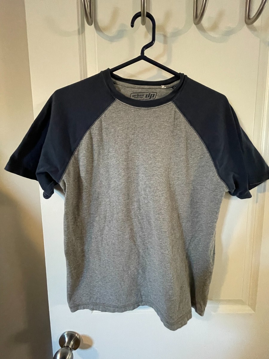 Urban Pipeline Youth Teen Boys Kids Size XL 18 20 Gray Raglan short sleeve  shirt