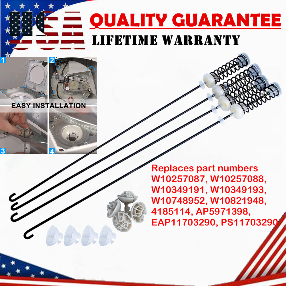 W10780048 Washing Machine Suspension Rods Kit For Whirlpool Maytag