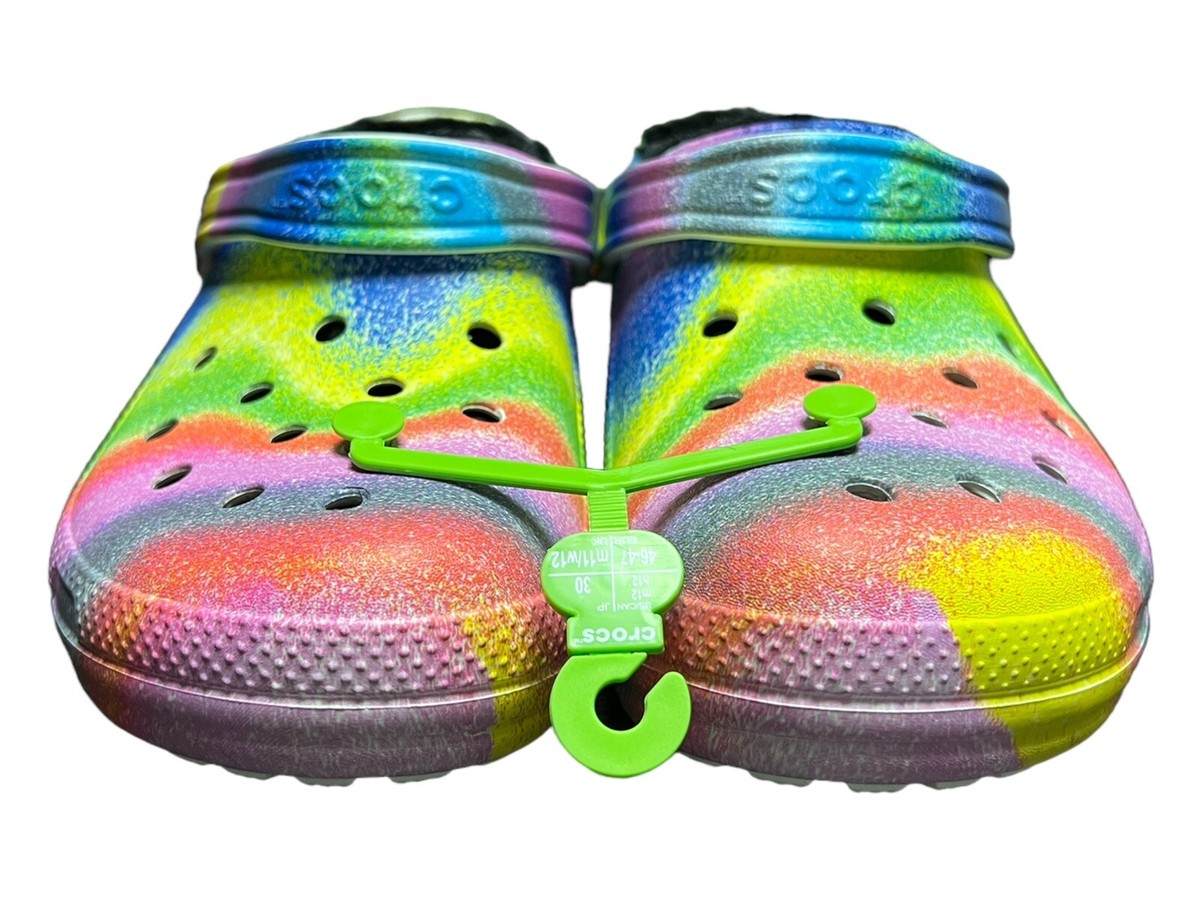Crocs Unisex Crocs Classic Tie Dye Adult Lined Clogs Lined Tie