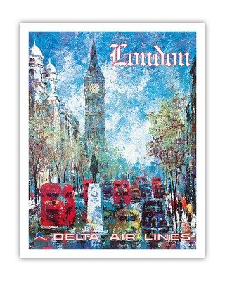 London England - Delta Air Lines - Big Ben Elizabeth Tower by Jack Laycox