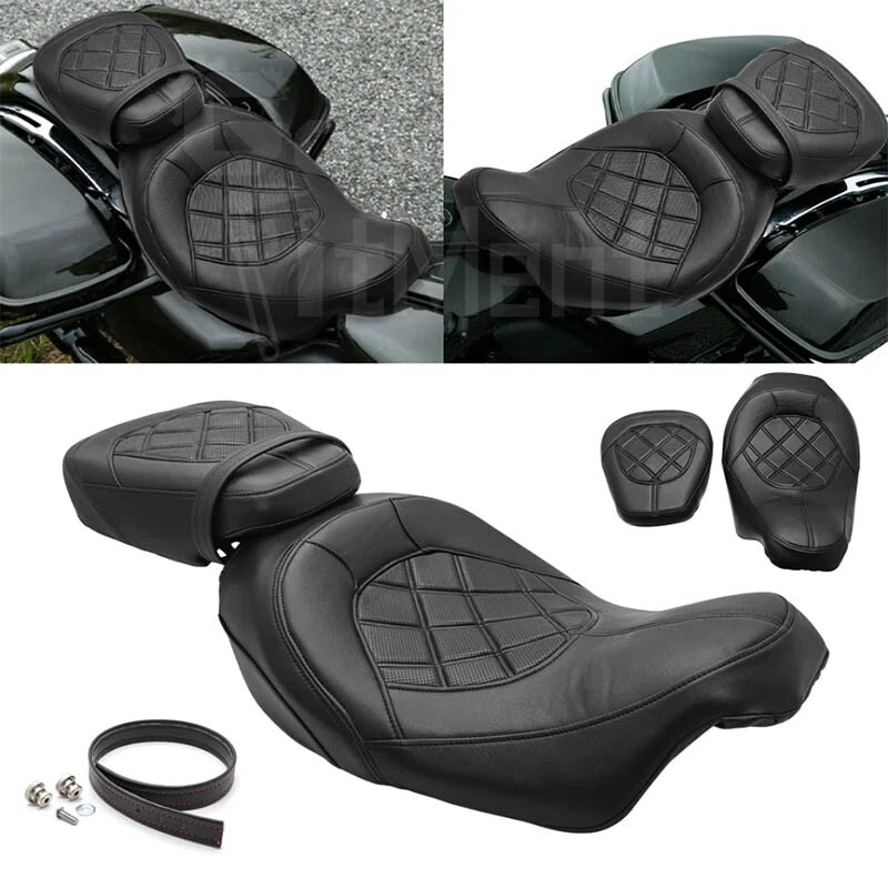 Assento de passageiro motorista 2 para cima para Harley Touring Street Glide Electra Glide 2009-23 - Imagem 4 de 4