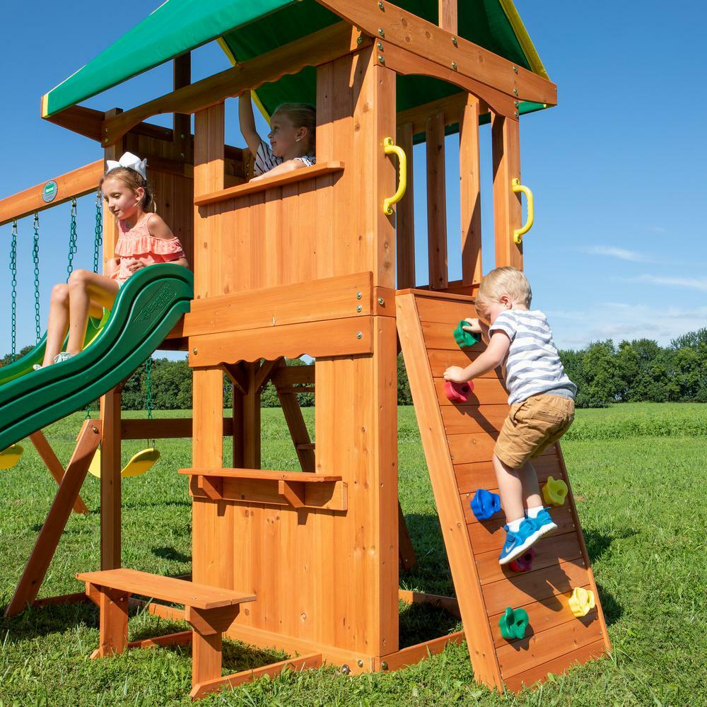 backyard discovery prestige all cedar wood playset swing set