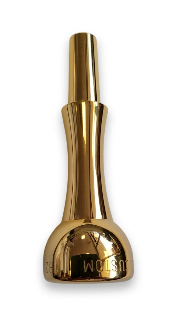 JC Custom Trumpet Mouthpiece Model Glass - Size B2 (1 1/4) - Finished in Gold