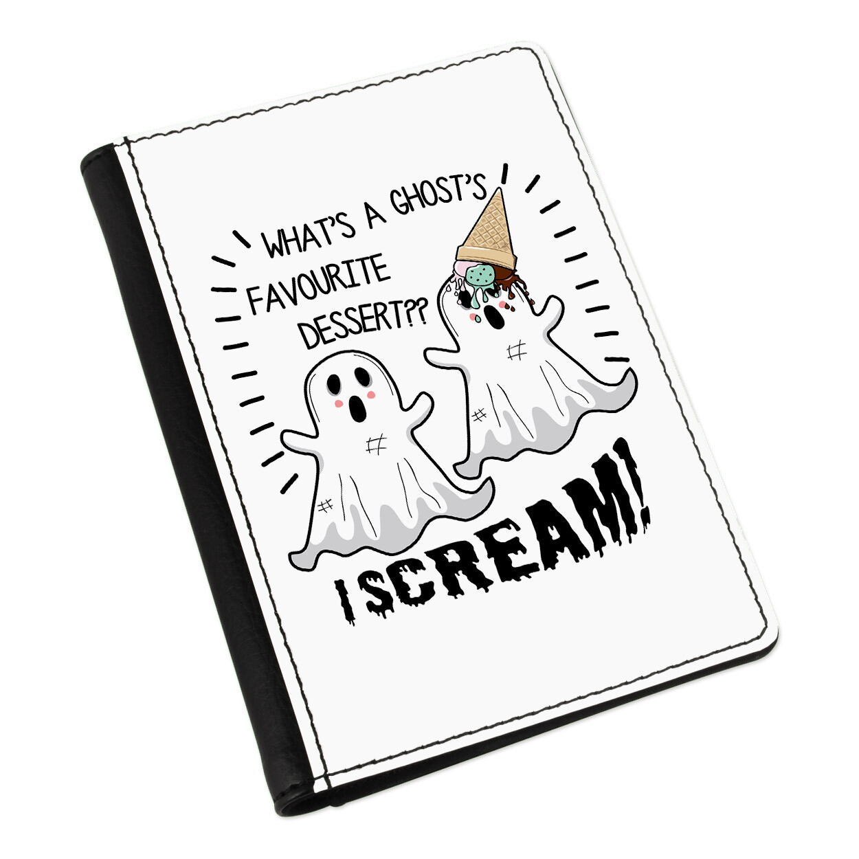 Cosa C'È Un di Fantasma Favorito Dessert I Urlo Custodia Passaporto Cover Funny