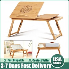 Bamboo Portable Folding Legs Laptop Table Bed Sofa Laptop Desk Home Desk Stand
