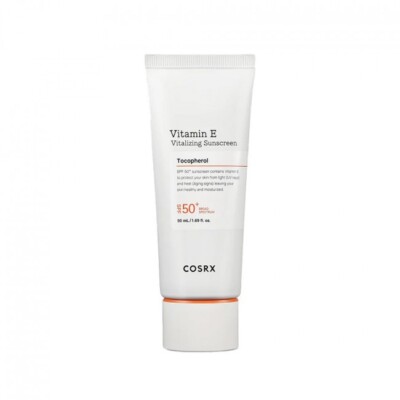 COSRX Vitamin E vitalisierende Sonnencreme LSF 50+, koreanische Kosmetik, KBeauty, Probe