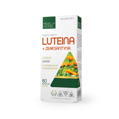 Medica Herbs Lutein Zeaxanthin Augenvitamine Für Natürlich Augeschutz 80 Kapseln