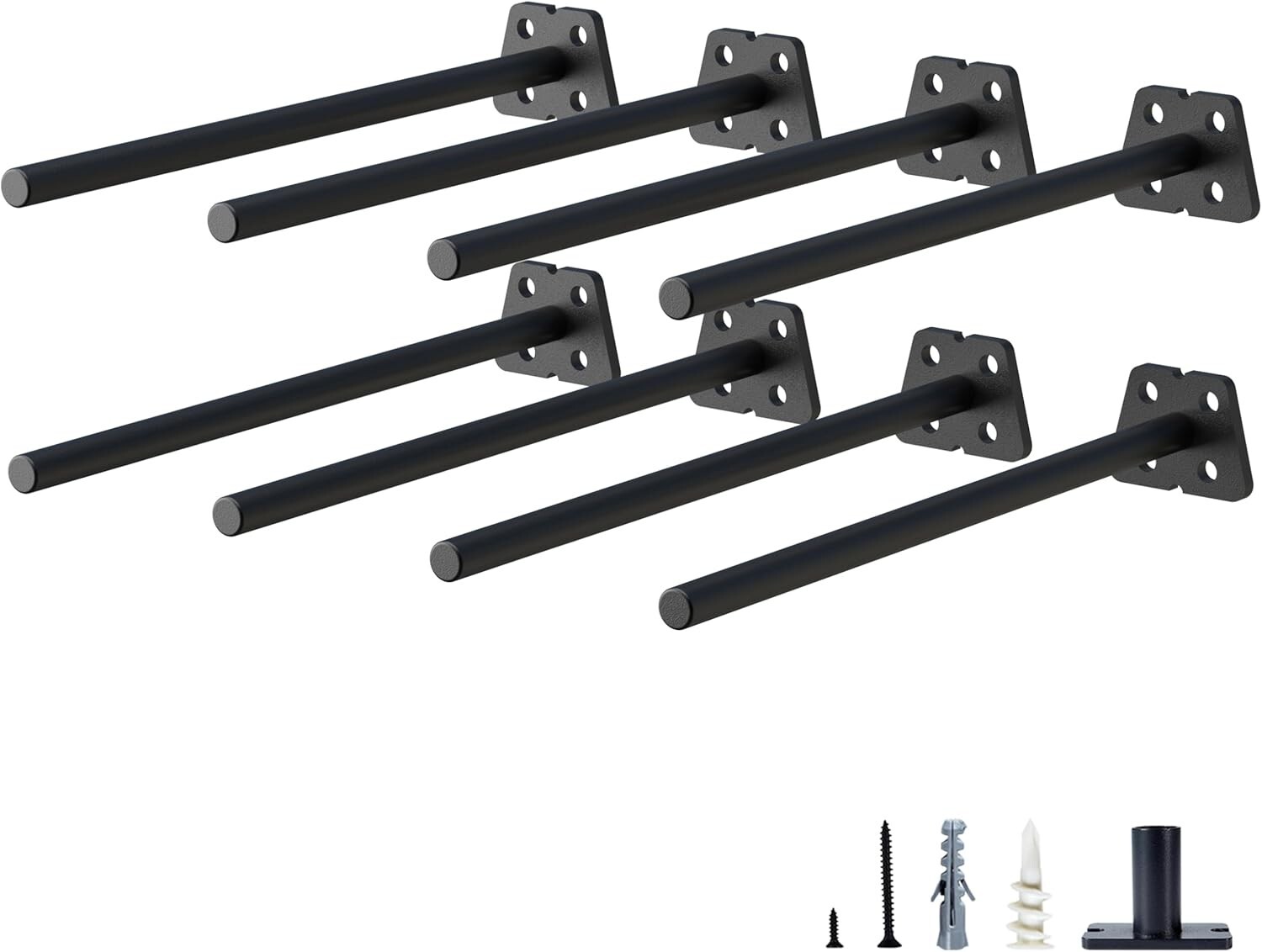 Soporte de estante flotante oculto de 8 pulgadas, herrajes de soporte de estante de alta resistencia