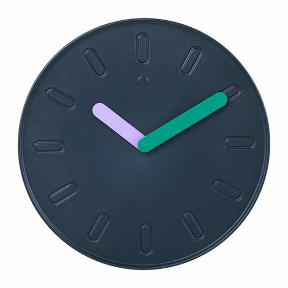 IKEA SLIPSTEN Wanduhr dunkelblau 35 cm NEU in OVP Wall Clock