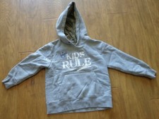 REALTREE KIDS sz S 4/5 EUC grey w/camo LS pull over hoodie w/front pocket