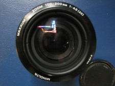Minolta Maxxum AF Zoom 100-200mm 1:4.5 22 49mm Camera Lens 20114303 Japan spot