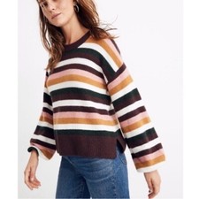 Madewell Striped Payton Pullover Sweater in Coziest Yarn size small
