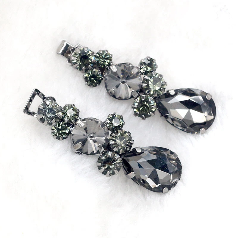 1 Pair DIY Crystal Hook and Eye Clasp Button Fastener Sewing Craft Decorative  - Image 4 of 4