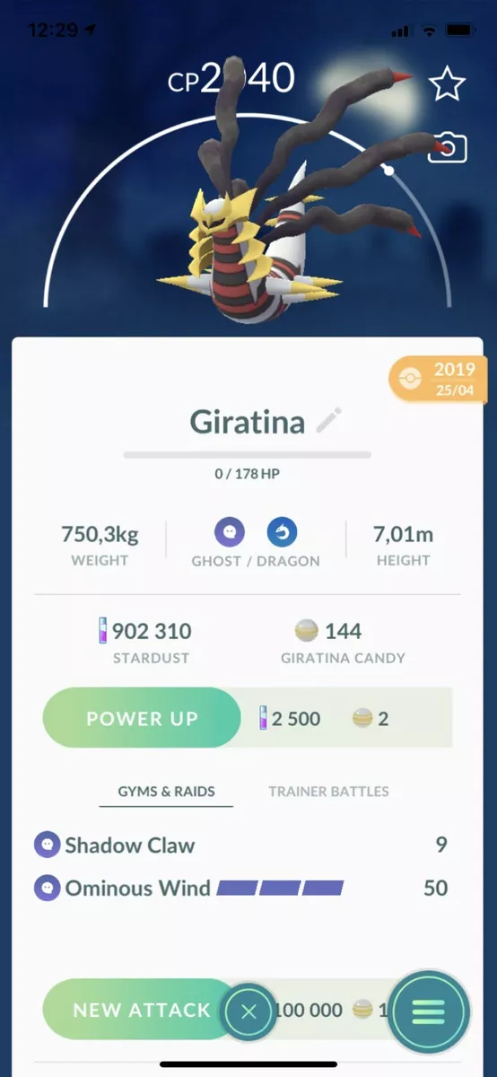 Shiny Giratina ( Altered Forme ) Pokemon Trade Go