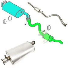 LAND ROVER EXHAUST MUFFLER SILENCER & PIPE DISCOVERY 2 WCE104642 WDE100660 AM