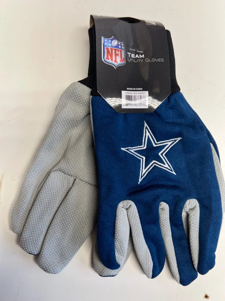 Guantes utilitarios Dallas Cowboys 2 tonos deportes premium NFL mercancía oficial Foto 2 de 4