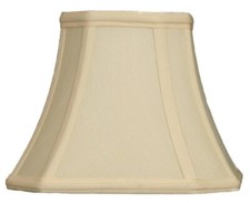 "Square Cut Corner Basic Lamp Shade UNO Table Lamp Fitter Eggshell 4.5"" x 8"...
