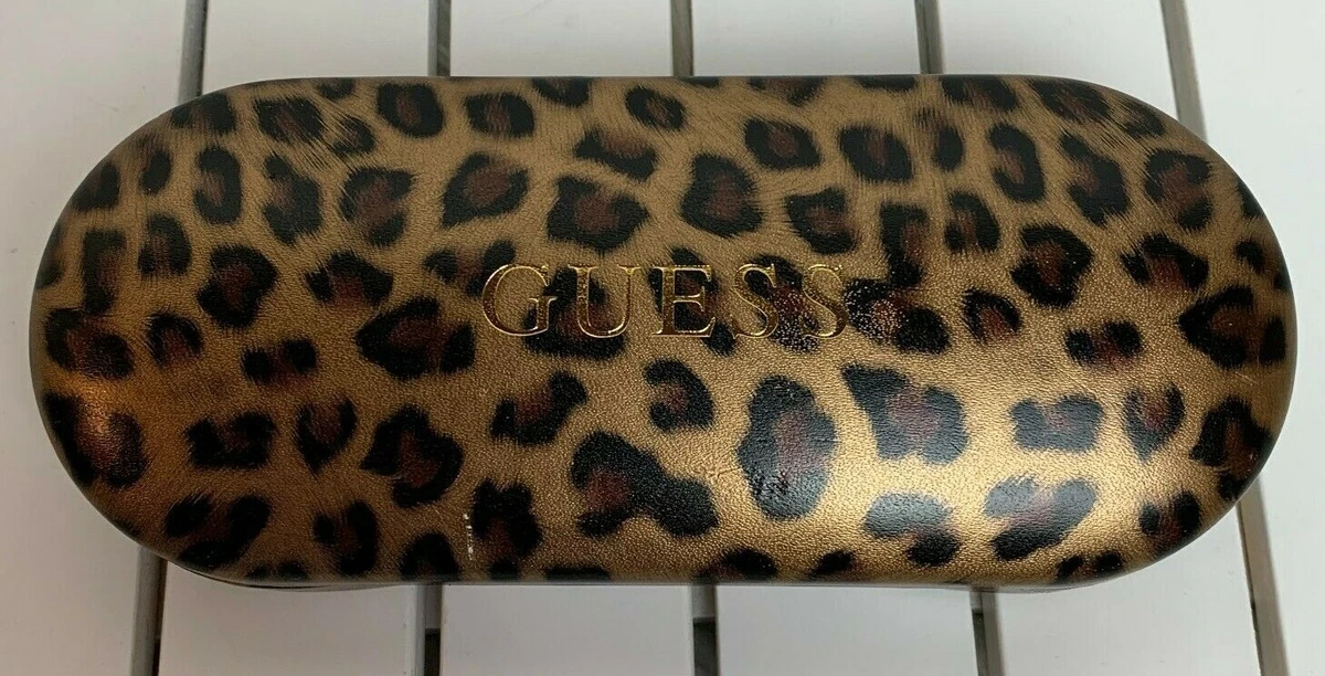 Guess Eyewear Glasses Hard Case Leopard Animal Print Cleaning