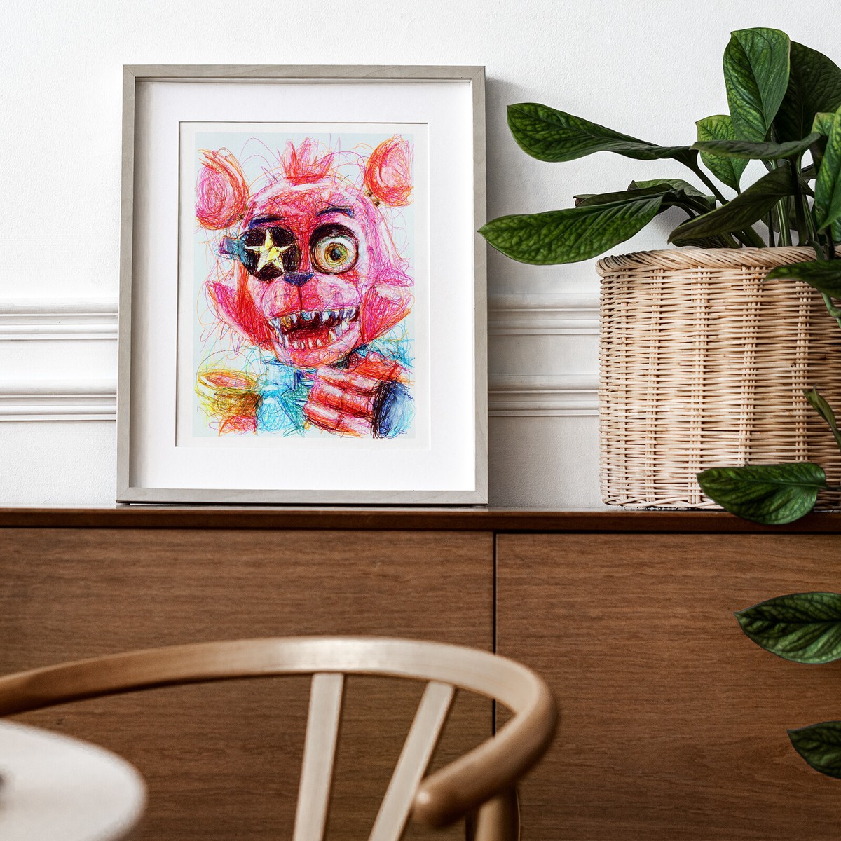 Glamrock Foxy Ballpoint Pen Print, Five Nights at Freddy's