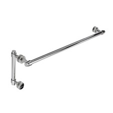 Concerto 24 Cuttable Towel Bar 6 Straight Pull Shower Door Combo Polished Nickel