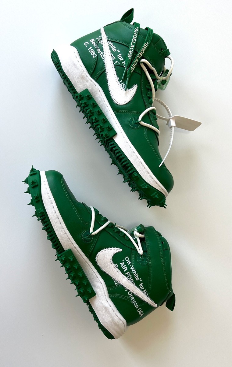 Size 11 - Nike Air Force 1 Mid SP Leather x Off-White Pine Green