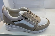 Womens Ladies Lace Up Platform Wedge Heel Trainers Pumps Sneakers Shoes Size