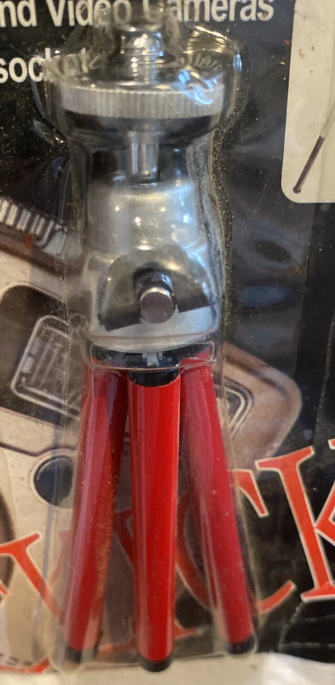 Mini trípido de bolsillo con cabezal de bola de bloqueo + patas expandibles digitales + cámaras de película Foto 2 de 4