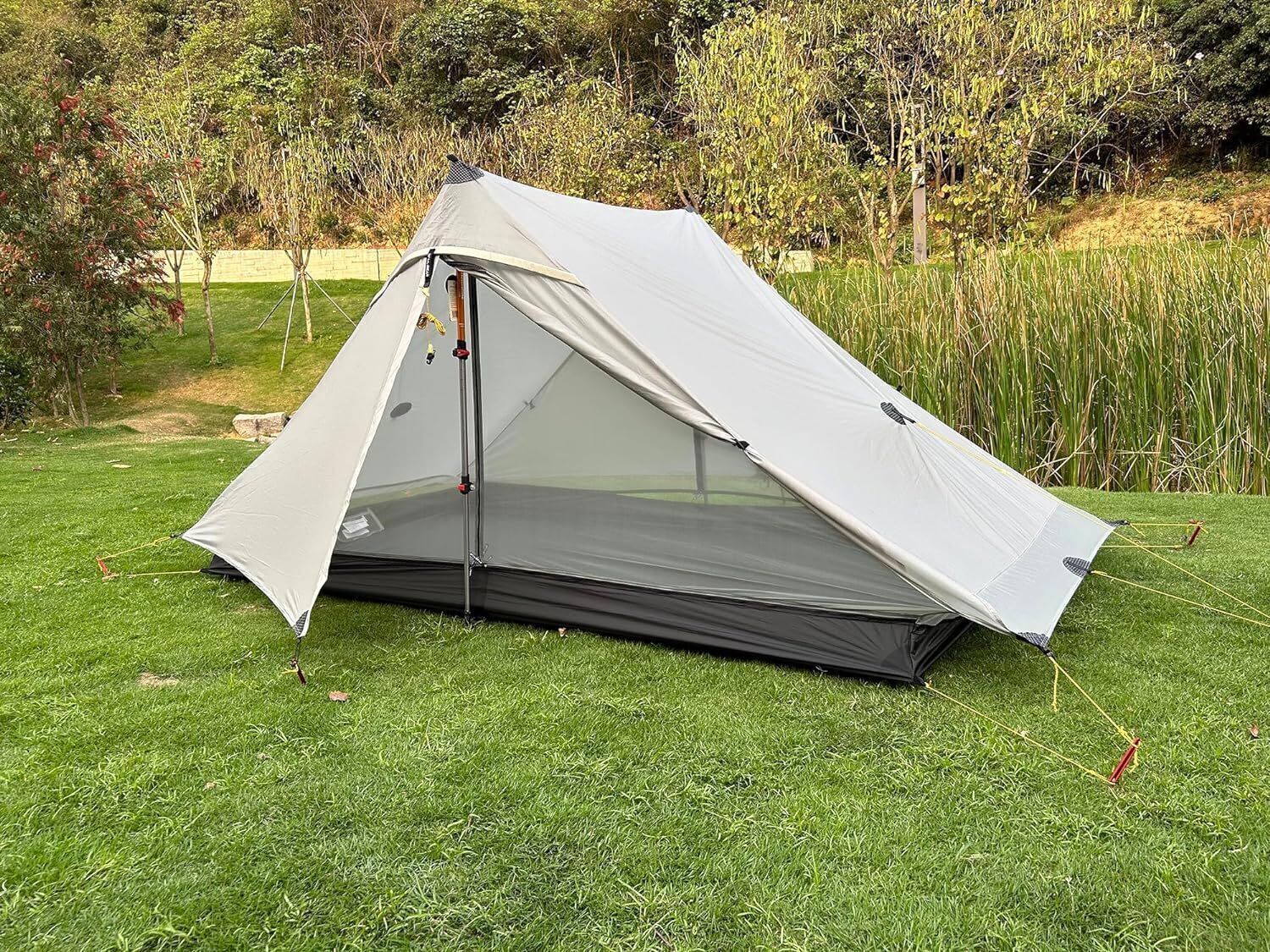 3F UL Gear Lanshan 2pro Ultralight 2 Person Wild Camping Tent 20D Lightweight US