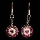 925 Sterling Silver Earrings Round Ruby 5mm Natural Gemstone Jewelry
