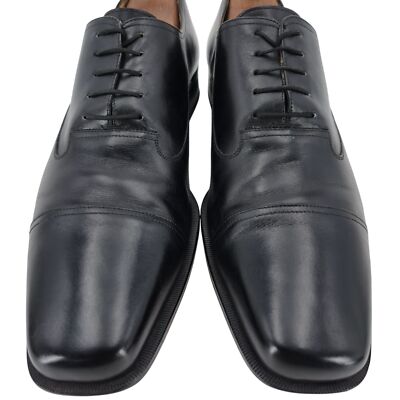 Mezlan Spain Mens size 11.5 Black Leather Cap-toe Dress  display picture 2