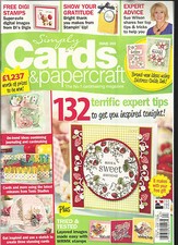 SIMPLY CARDS  PAPERCRAFT MAGAZINE,  ISSUE,163  SORRY FREE GIFTS ARE MISSING