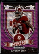 2021 Panini Prizm Draft Picks Collegiate #165 DeVonta Smith Purple Wave Prizm RC