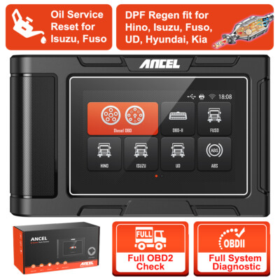 ANCEL HD3200 24V Heavy Duty Diesel Truck Scanner DPF Regeneration Oil Reset