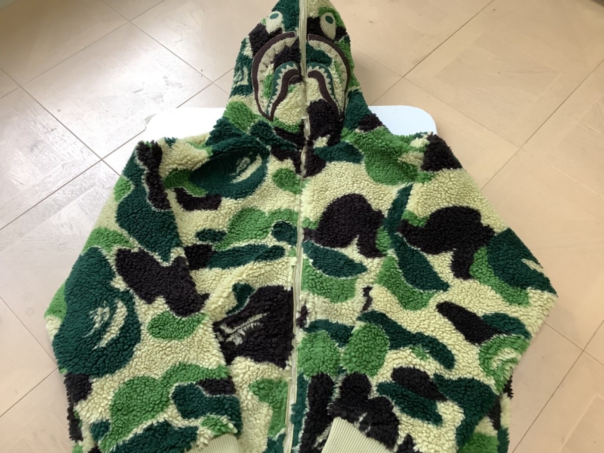 Auth ape bape abc camo boa shark relaxed fit full zip hoodie Auth ape bape abc camo boa shark relaxed fit full zip hoodie
