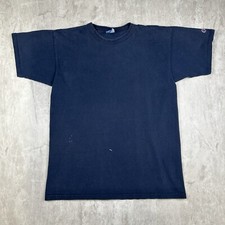 Vintage 80s Champion Blue Blank T-Shirt USA Made Men’s Size 2XL