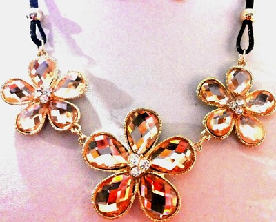 Collier Fantaisie Cristal Sur Métal Doré - Sans Nickel - Neuf Avec étiquettes