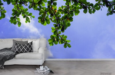 3D Leaves Sky Landscape Nature Wallpaper Wall Murals Removable Wallpaper
