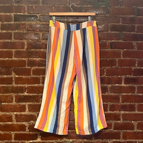 Pantalones capri Gilli para mujer pequeños 29x20 rayas arco iris coloridos estilo retro vintage - Imagen 5 de 13