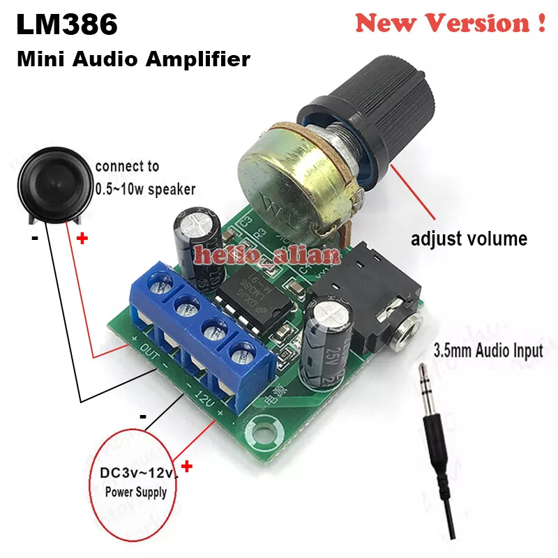 LM386 Audio Amplifier Circuit, Datasheet And Pinout, 45% OFF
