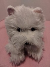 Russ Berrie Sammie Dog White Terrier Realistic Stuffed Animal Plush