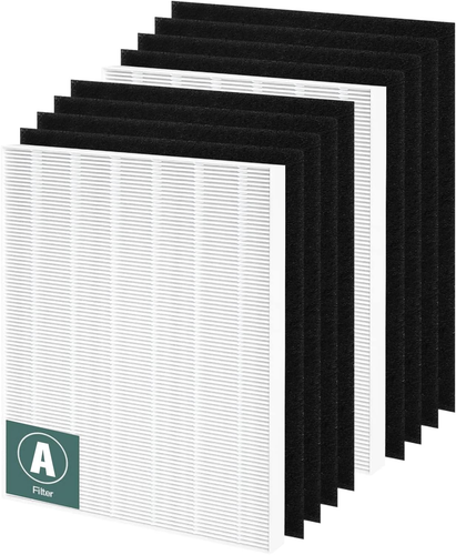 115115 Filtro di ricambio A per purificatore d'aria Winix PlasmaWave C535, 5300, 5300-2, 6300, 6300-2, AM90, P300, 2 True HEPA misura 21 filtro A e 8 prefiltri a carbone attivo PETOX