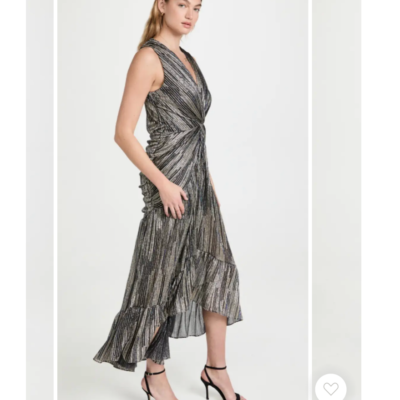 misa metallic dress Misa Salma Knit Dress In Metallic,Black In Gold - 46% Off