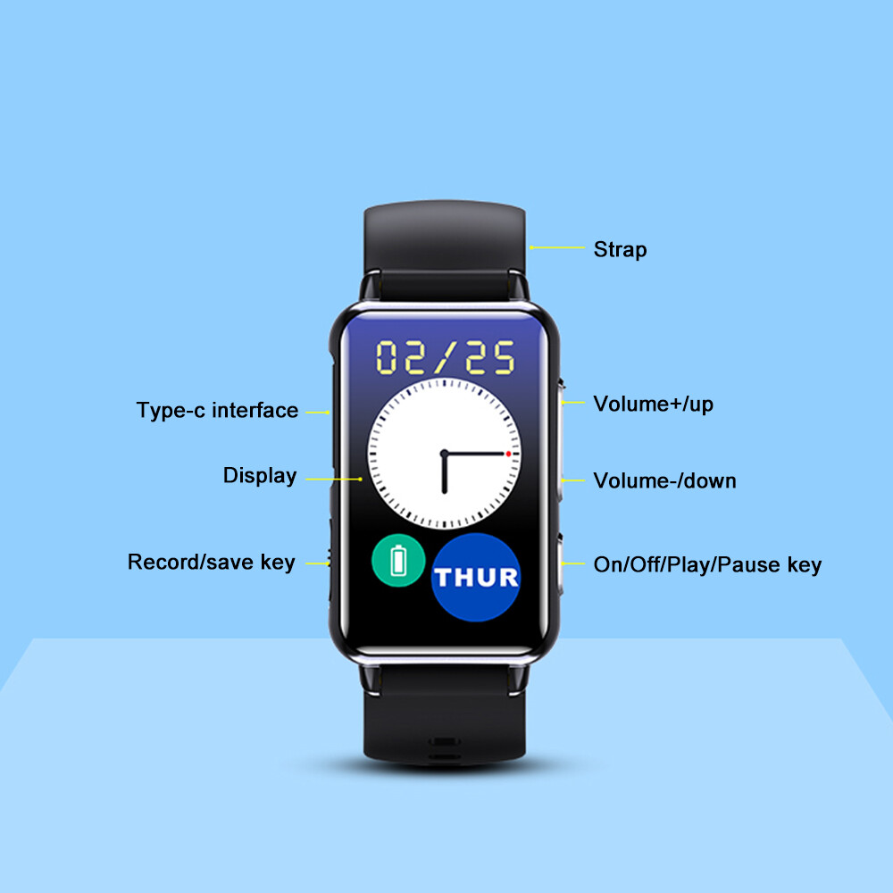 Voice Recorder Watch 4GB/32GB Audio Voice Wristband Bracelet Recording Device eBay