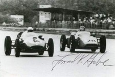 Fred Gamble Autograph,  American FORMULA ONE Driver  1960 signed photo