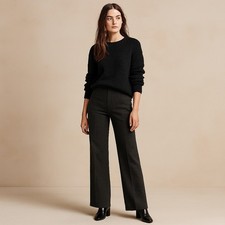 Talbots Heritage Flat Front Side Zip Trouser Pant Career Wear Size 8 Long