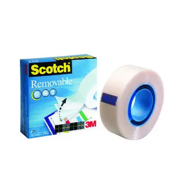 3M Scotch Klebefilm Removable 811, ablösbar, 19 mm x 33 m 1 bis 48 Stk